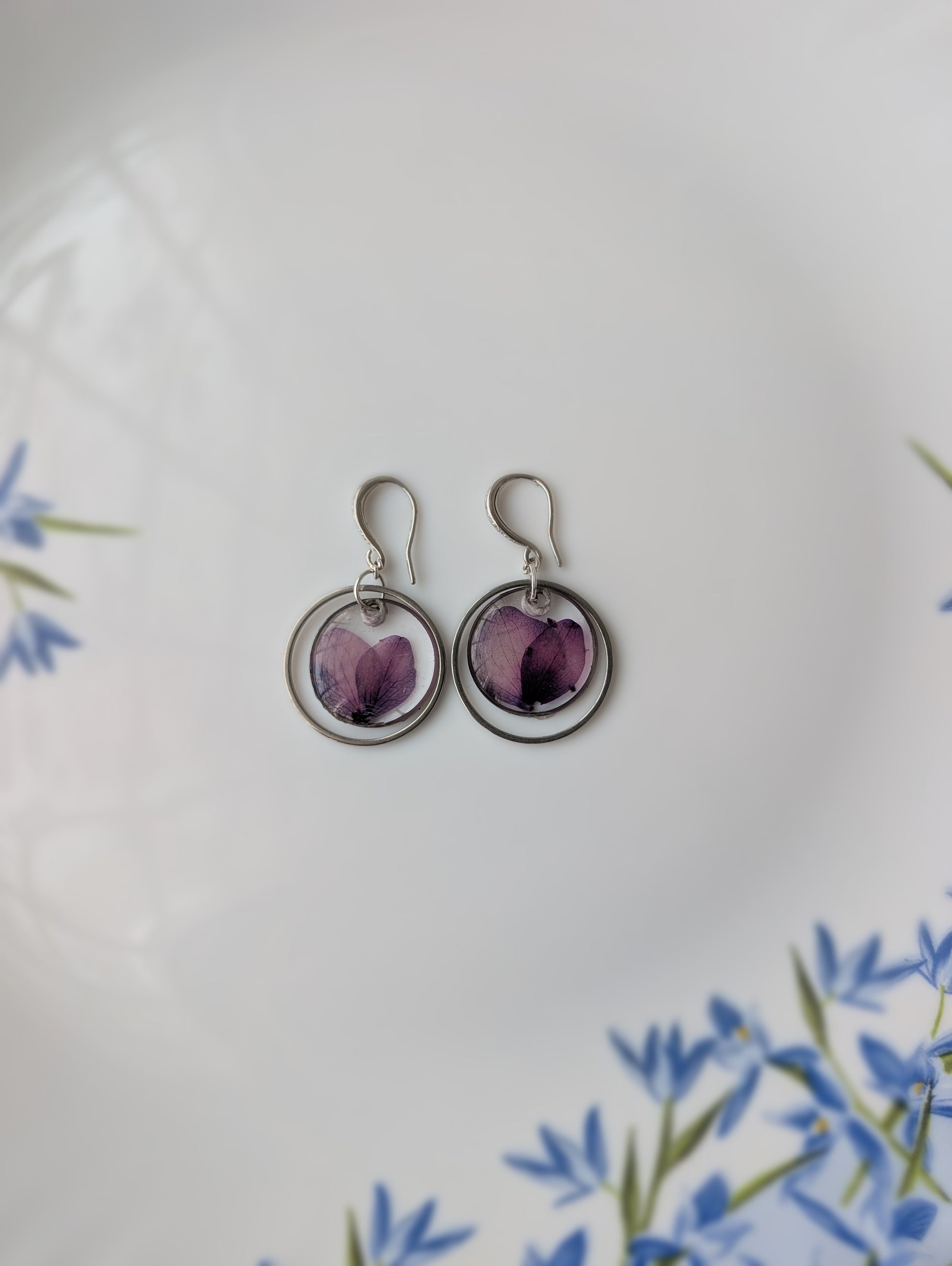 hydrangea earrings