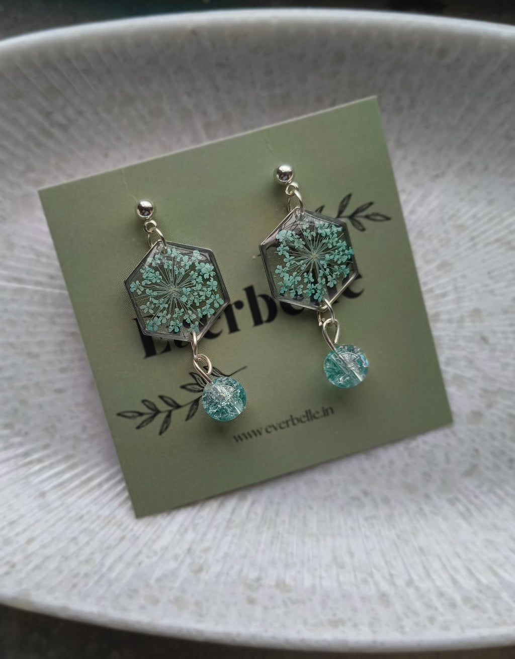 Anne Lace earrings (teal)