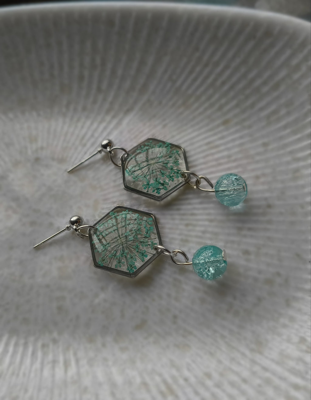 Anne Lace earrings (teal)