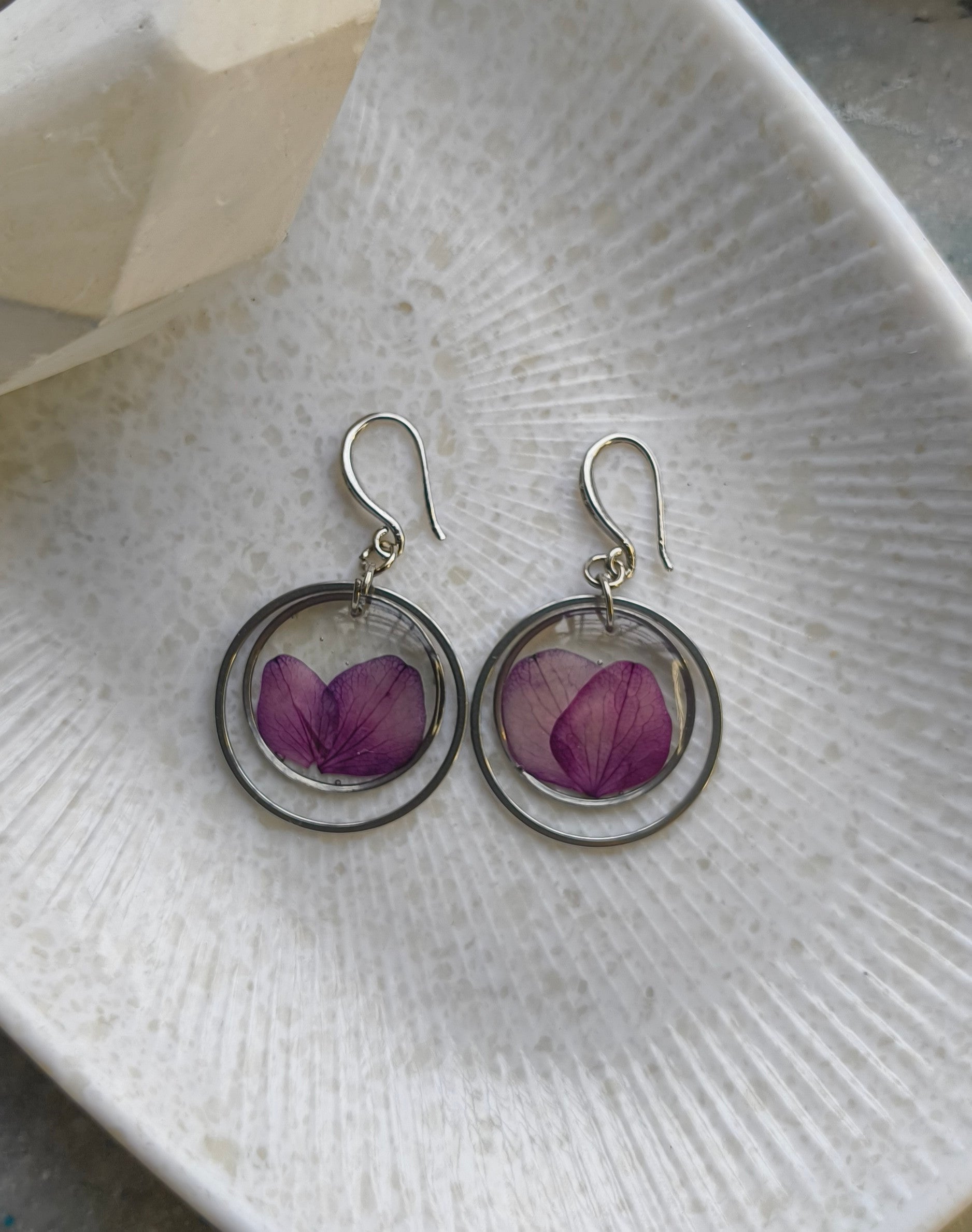 hydrangea earrings
