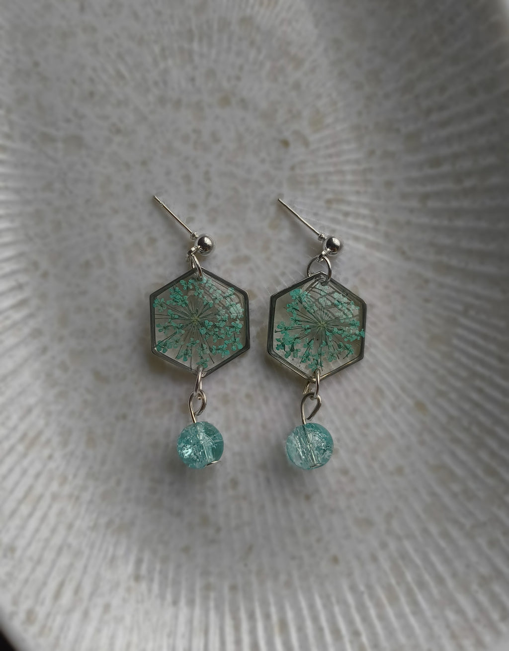Anne Lace earrings (teal)