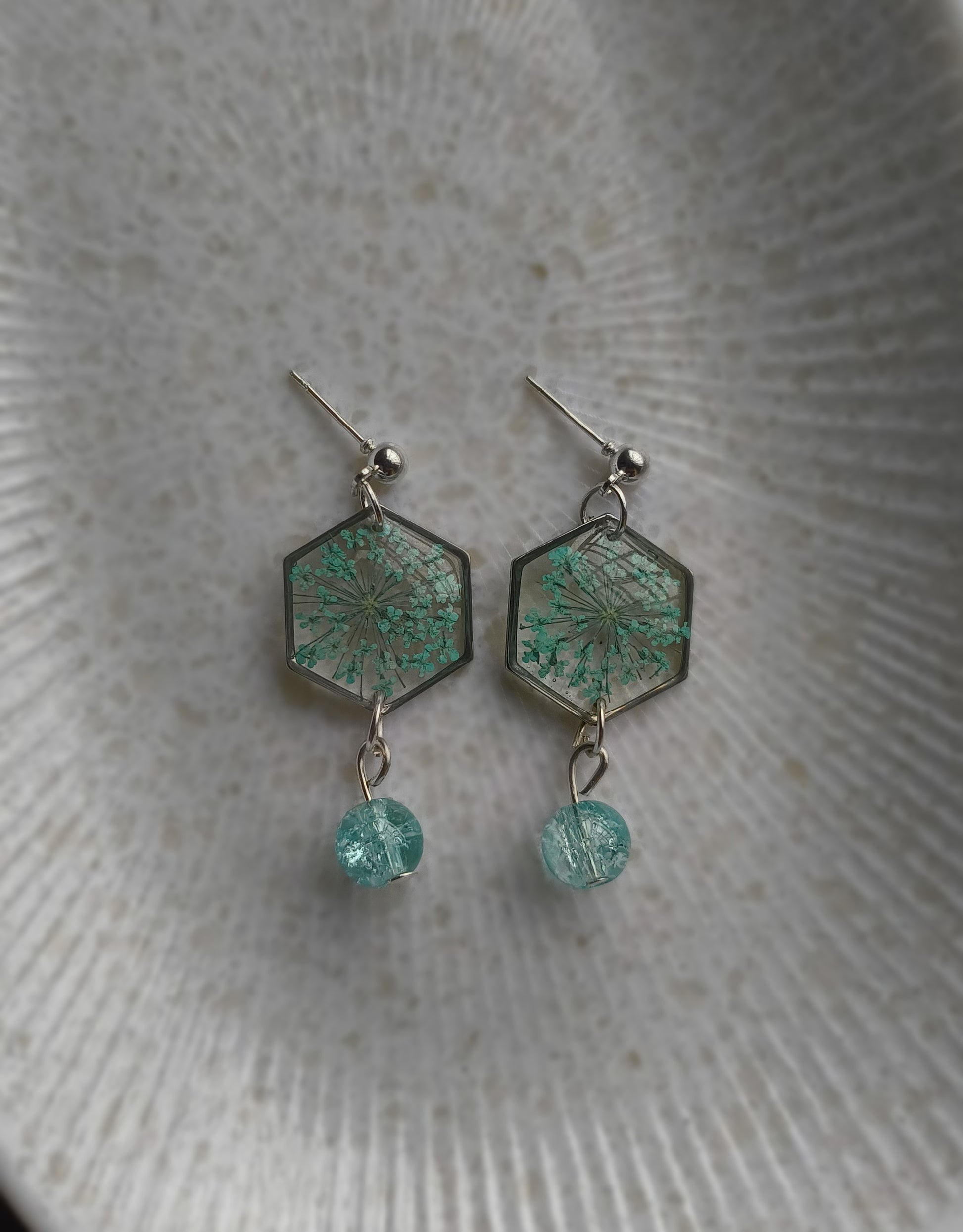 Anne Lace earrings (teal)