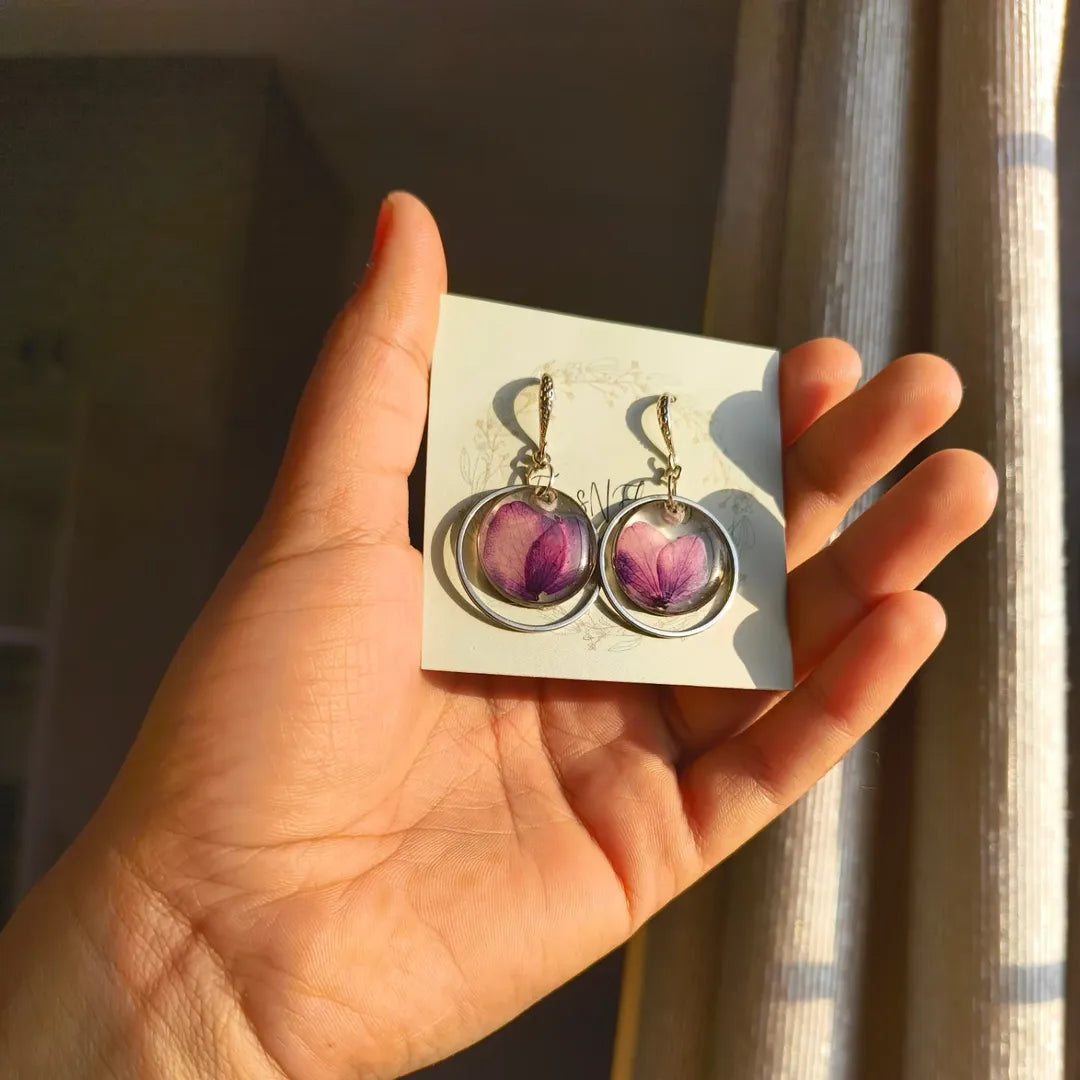 hydrangea earrings