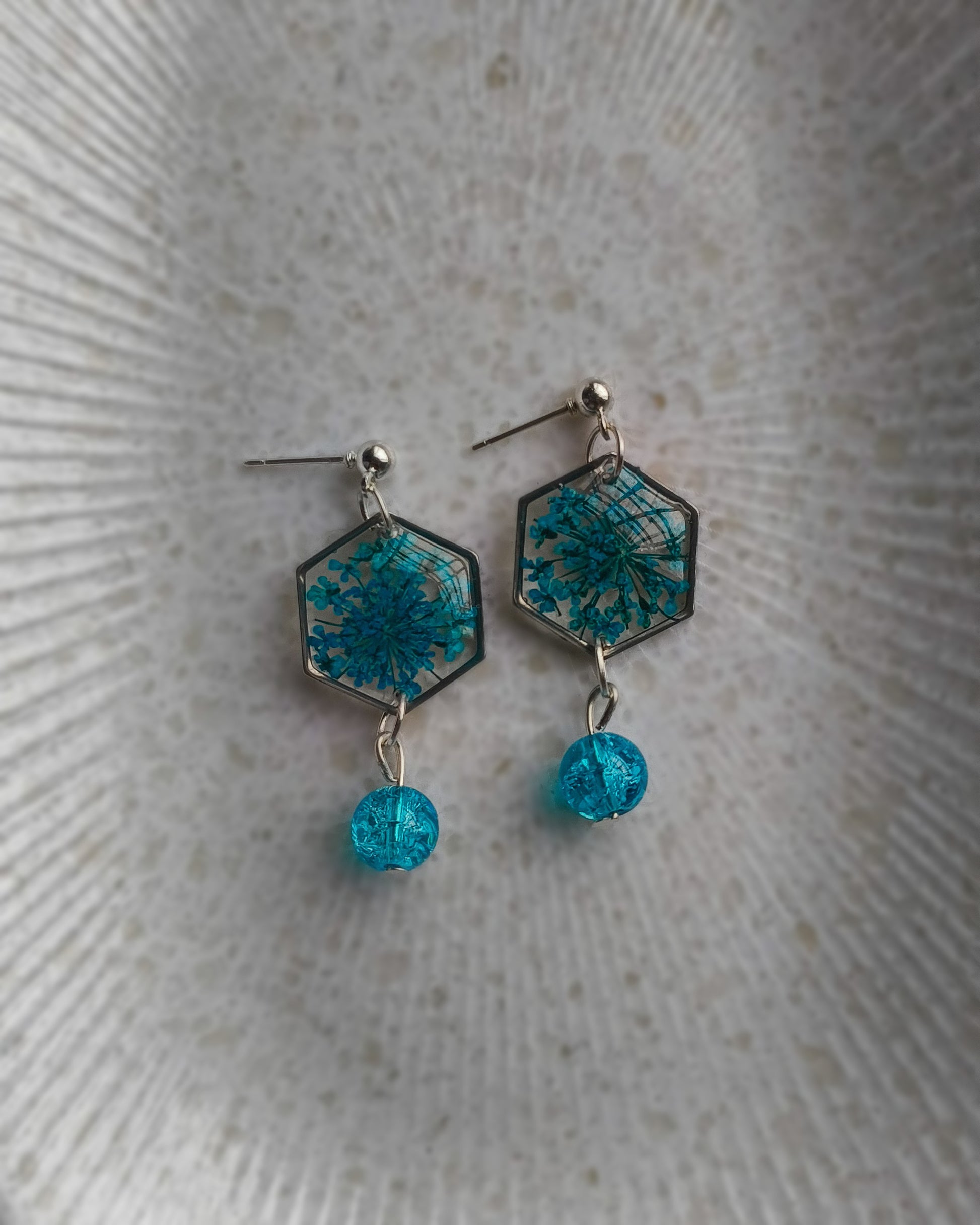 Anne Lace earrings (blue)