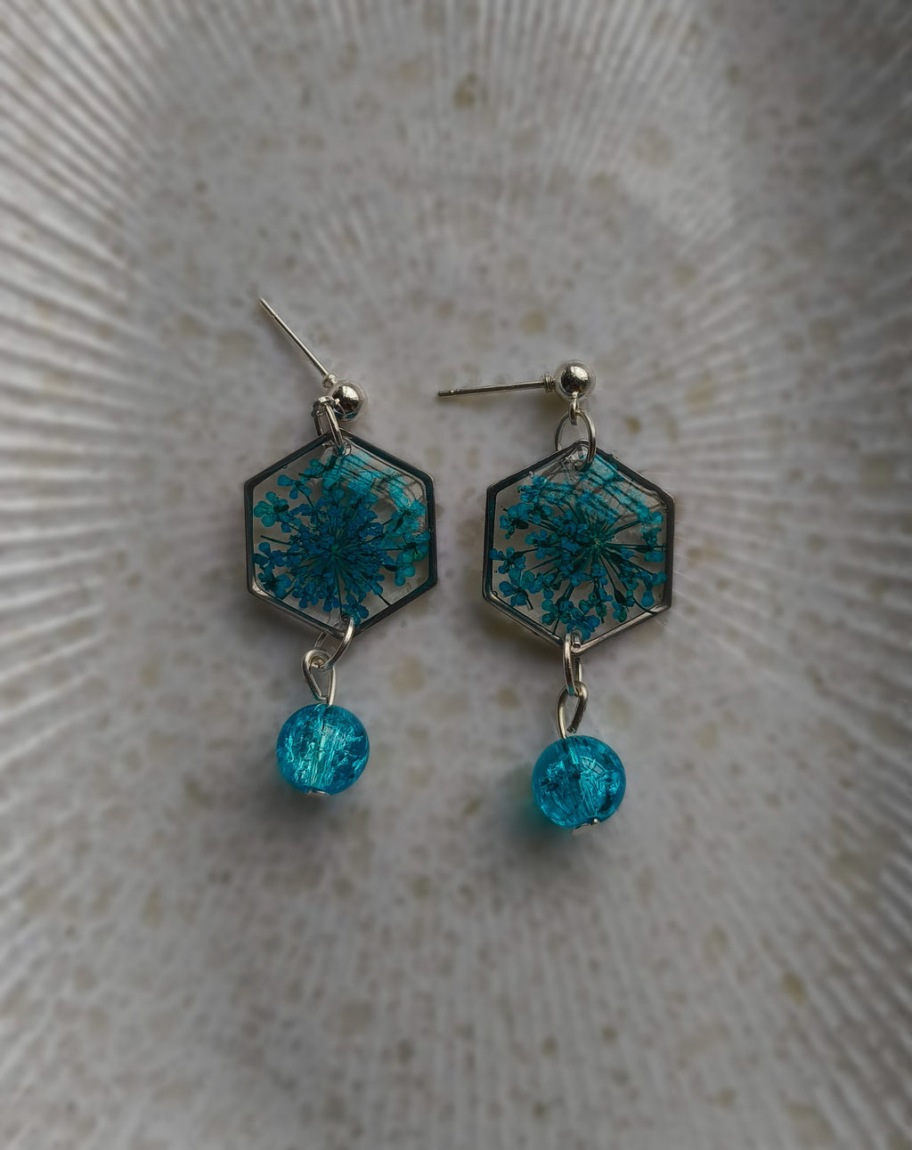 Anne Lace earrings (blue)